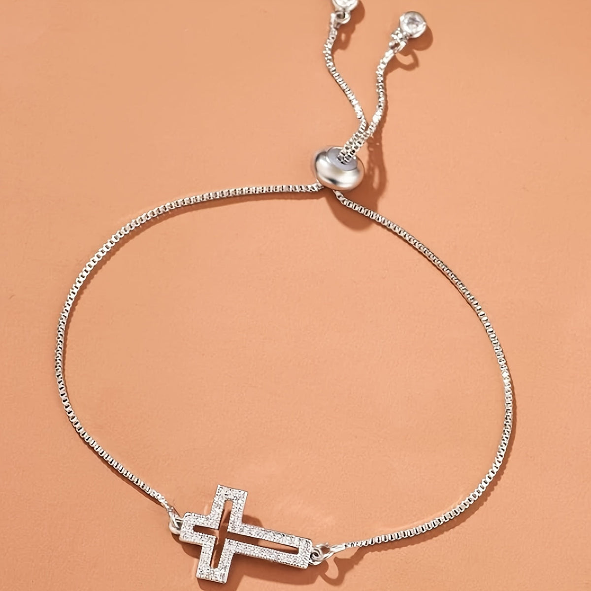 Classic Adjustable Cross Bracelet