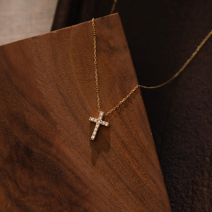 Refined Mini Cross Necklace