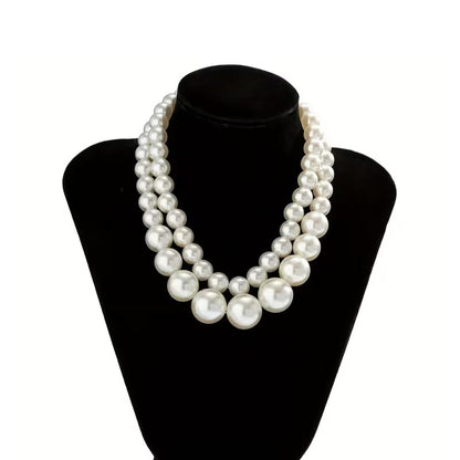 Double Statement Pearl Necklace