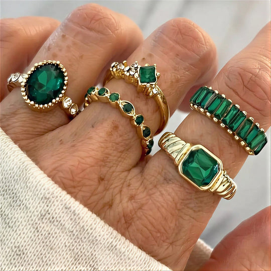 Palazzo Emerald Ring Set
