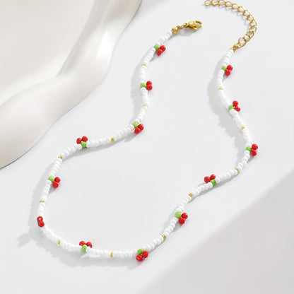 Minimal Cherry Necklace