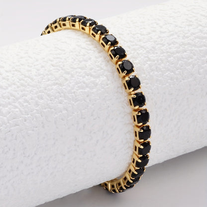 Sophisticated Square Cut Gold Bracelet