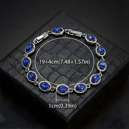 Elegant Sapphire Fluid Bracelet
