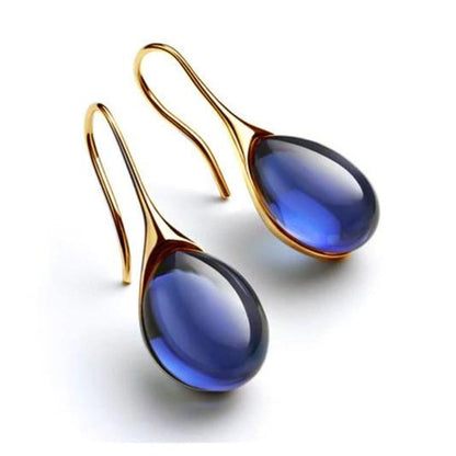 Glass Teardrop Earrings