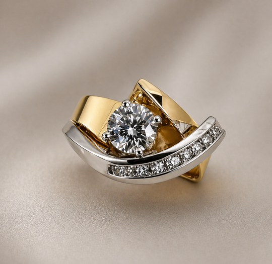 Timeless Vintage-Inspired Gold Zirconia Ring