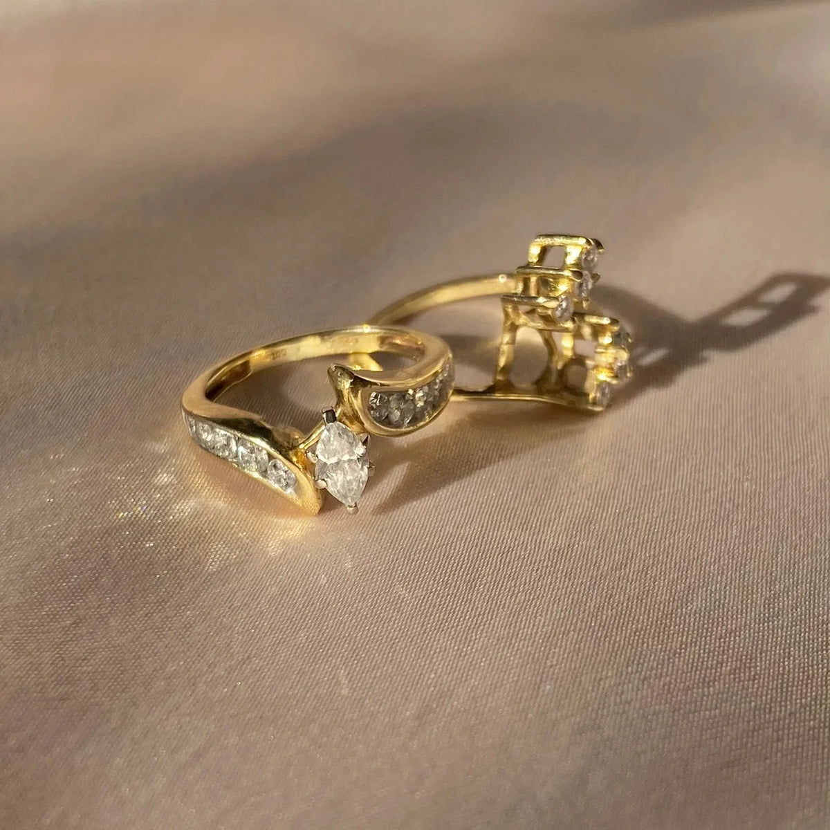 Timeless Vintage Gold Zirconia Ring