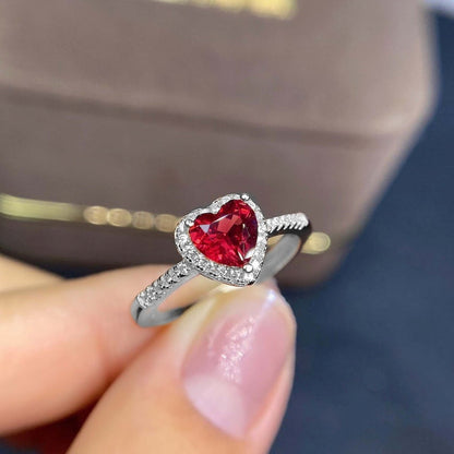 Elegant Ruby White Gold Ring