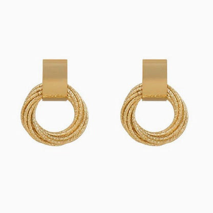 Minimalist Textured Circle Earrings