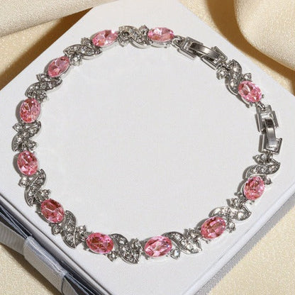 Elegant Rosé Sapphire Bracelet