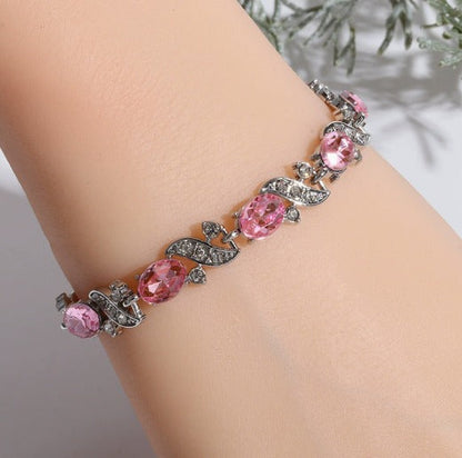 Elegant Rosé Sapphire Bracelet