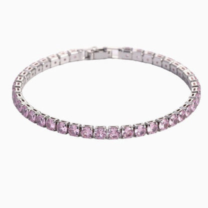 Elegant Rosé Sapphire Tennis Bracelet