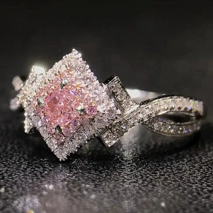 Sophisticated Rosé Sapphire Pave Ring