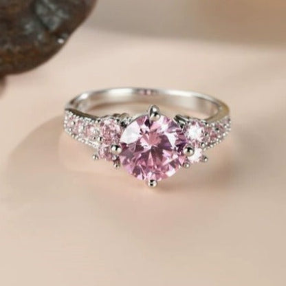 Sophisticated Rosé Sapphire Celia Rosette Ring