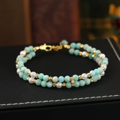 Premium Bohemian Pearl Turquoise Bracelet Set