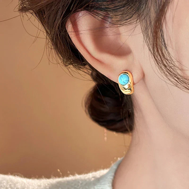 Timeless Turquoise Copper Earrings