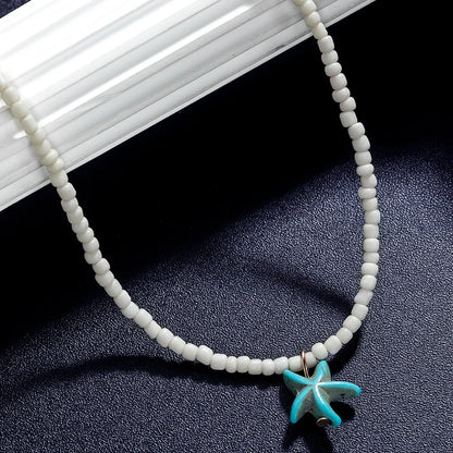 Graceful Turquoise Starfish Necklace