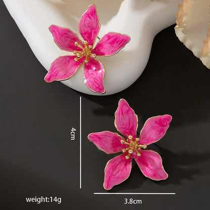 Painted Floral Earrings