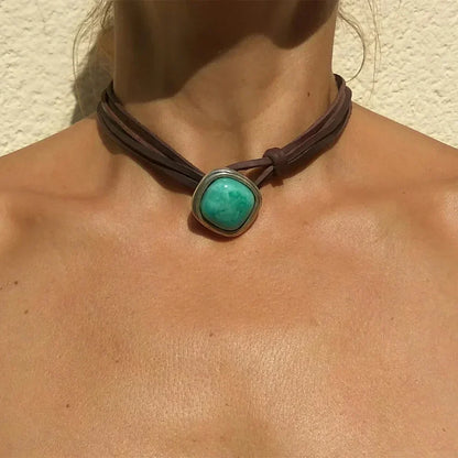Effortless Turquoise Gemstone Necklace