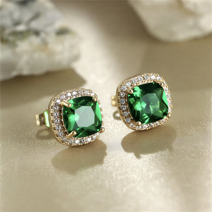 Classic Gold Gemstone Earrings