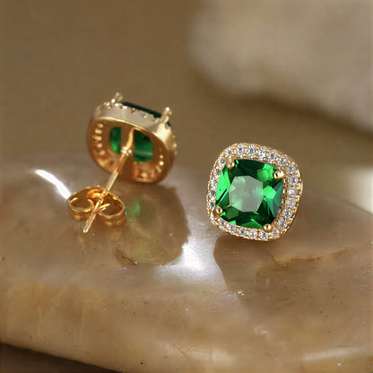 Classic Gold Gemstone Earrings