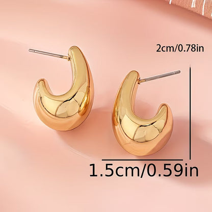 Gold Elegant Teardrop Earrings