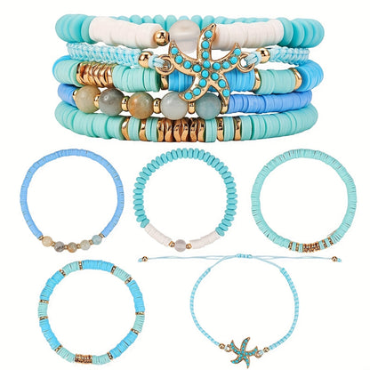 Luxe Pearl Coastal Bracelet Set of 5