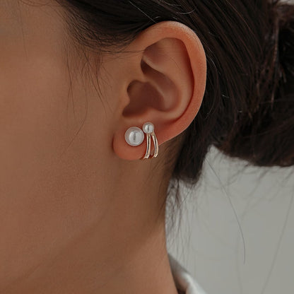 Twisted Pearl Statement Earrings