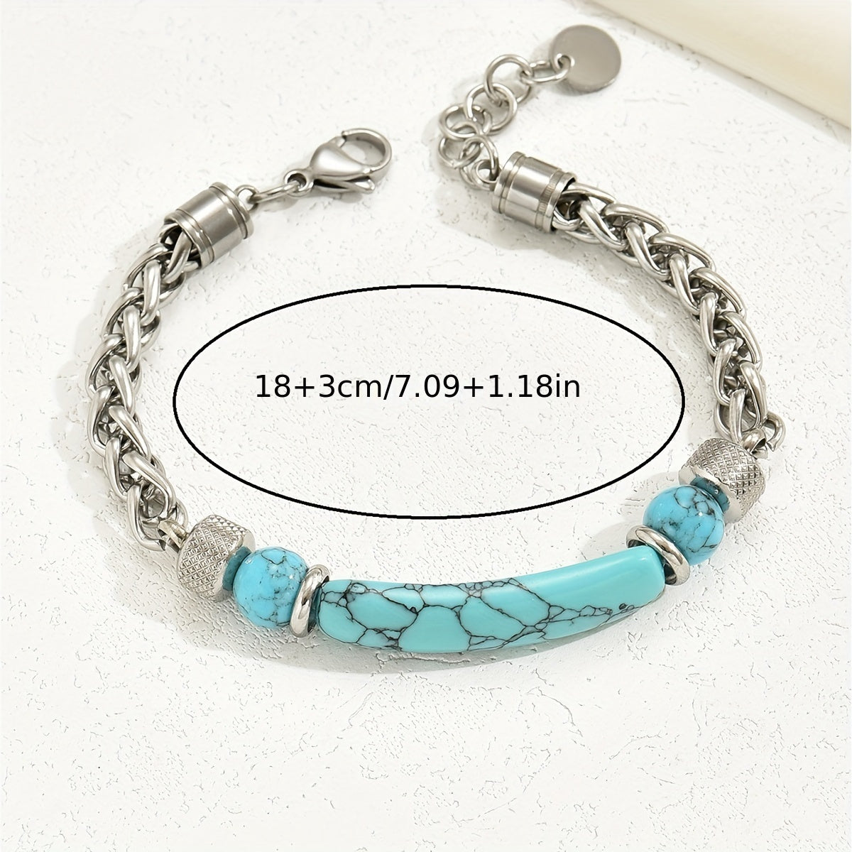 Elegant Silver Turquoise Bracelet