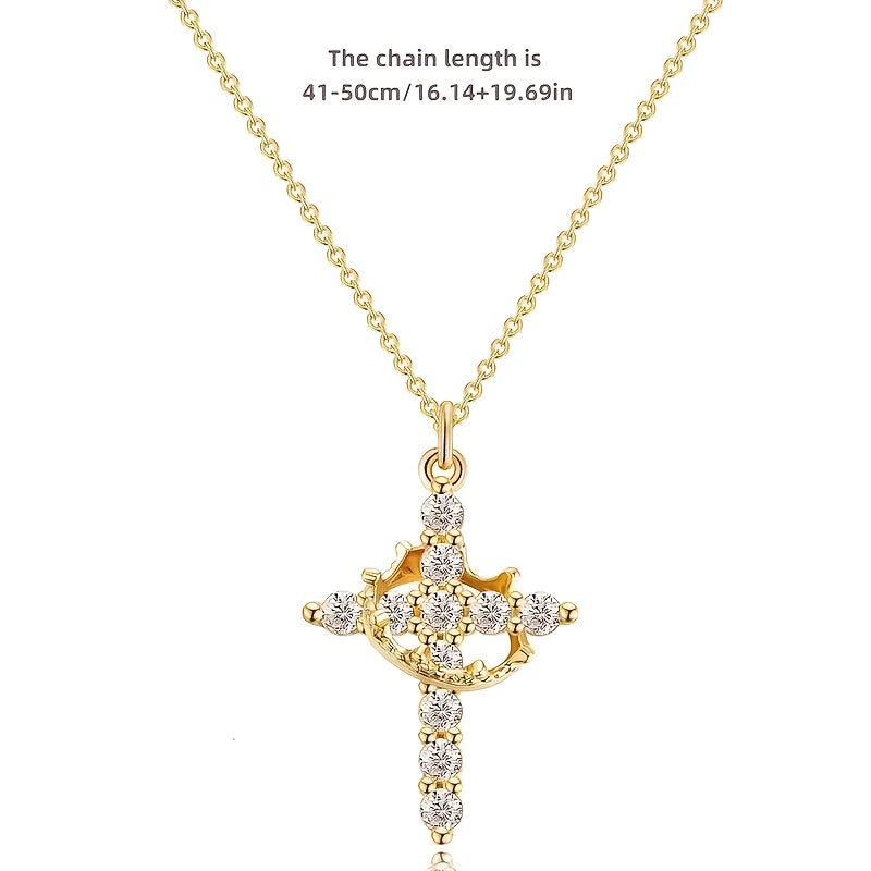 Radiant Crystal Cross Necklace