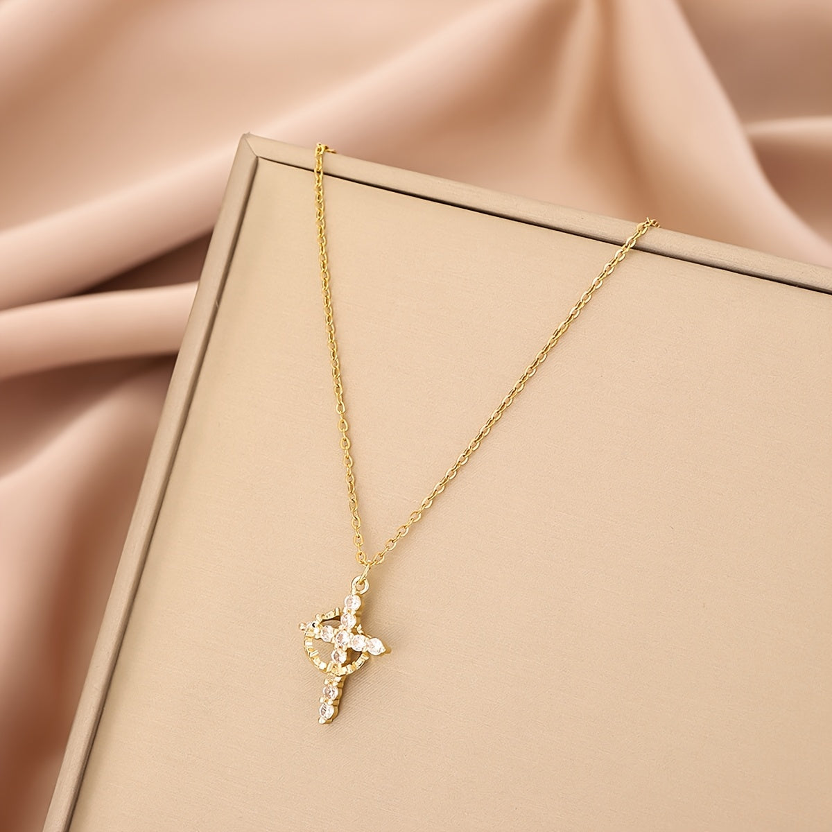 Radiant Crystal Cross Necklace