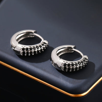 Elegant Vintage Geometric Onyx Earrings