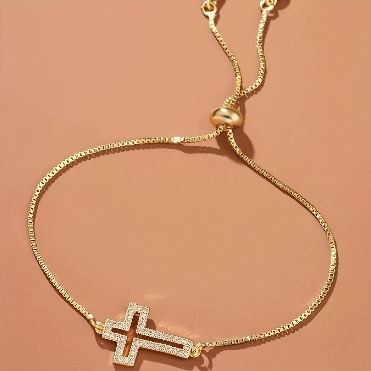 Classic Adjustable Cross Bracelet