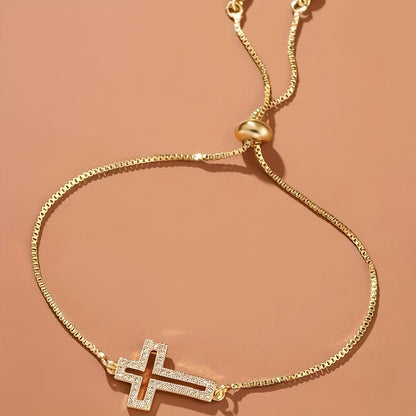 Classic Adjustable Cross Bracelet