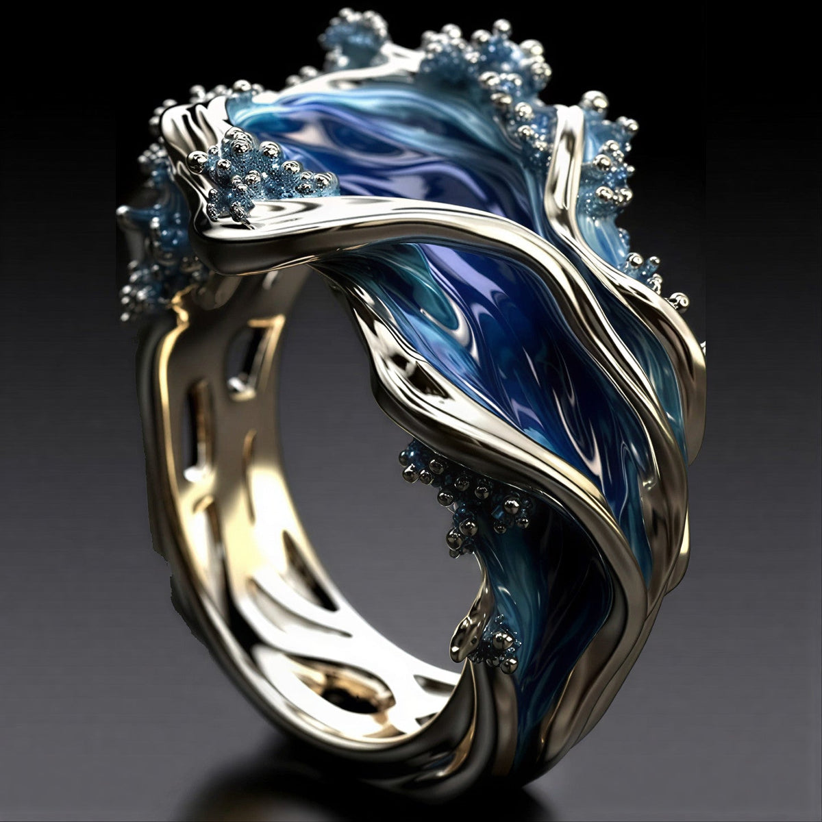 Vintage Inspired Wavy Ring