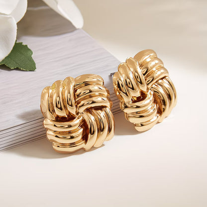 Gold Cushion Earrings