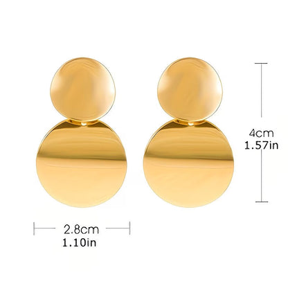 Elegant Double Disc Earrings