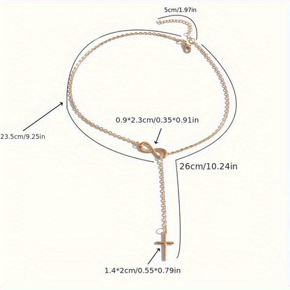 Delicate Short Cross Necklace