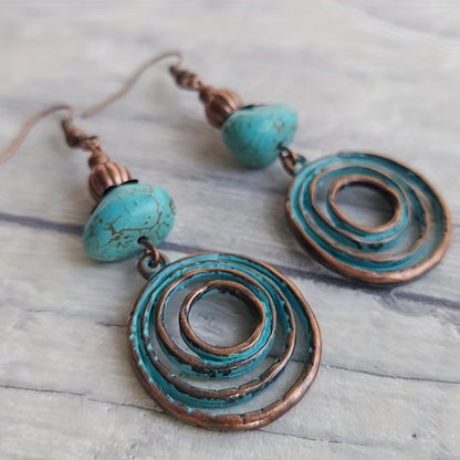Turquoise Copper Earrings