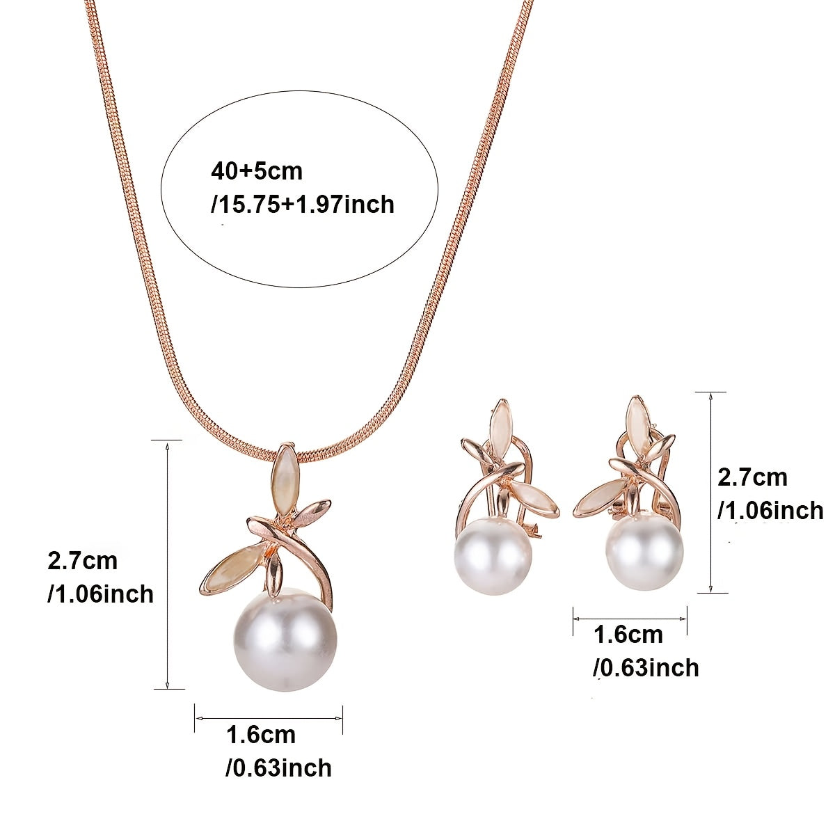 Charming Dragonfly Pearl Jewelry Set