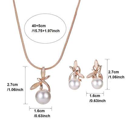 Charming Dragonfly Pearl Jewelry Set