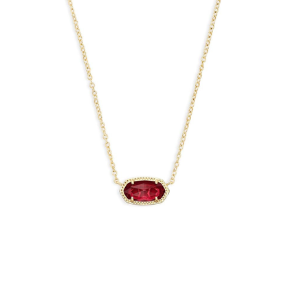 Classic Oval Ruby Gold Necklace