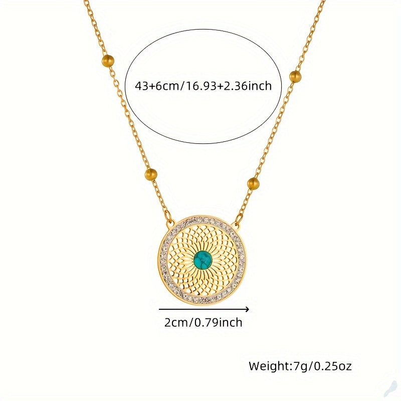 Elegant Turquoise Medallion Jewelry Set