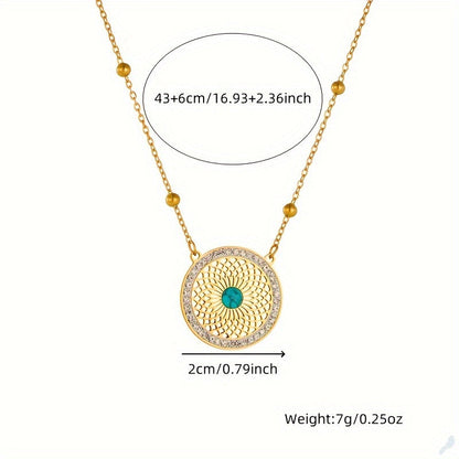 Elegant Turquoise Medallion Jewelry Set