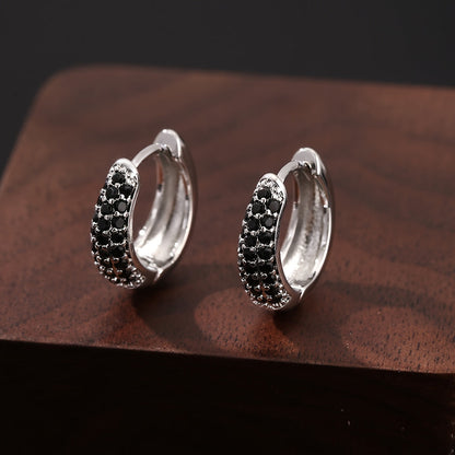 Elegant Vintage Geometric Onyx Earrings