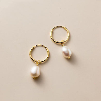 Essential Pearl Hoop Earrings