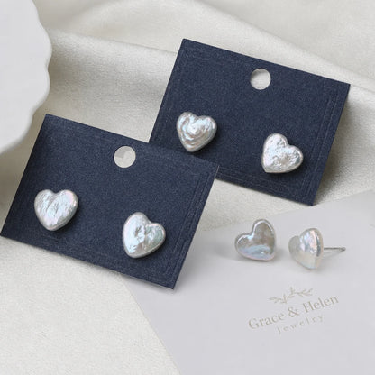 Premium Freshwater Pearl Heart Earrings