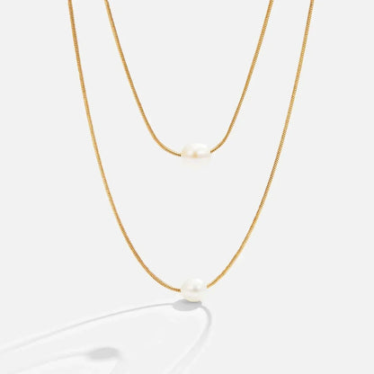 Sophisticated Layered Pearl Necklace
