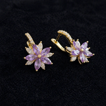 Sophisticated Gold Petal Earrings