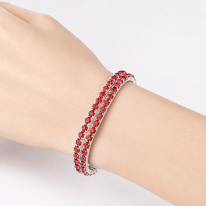 Elegant Crystal White Gold Bracelet