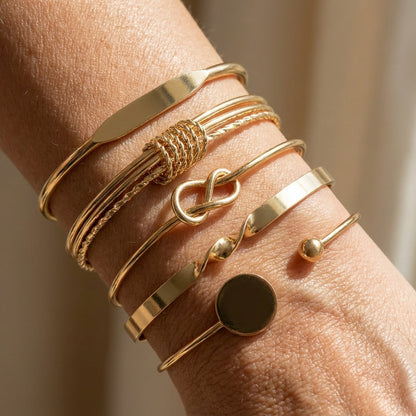 Stylish Gold Bracelet Set